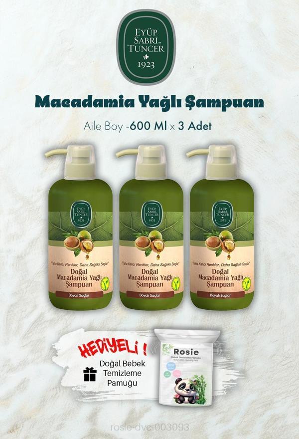 600 ML Macadamia Yağlı Şampuan X 3 ve ROSIE Hediyeli - Image 1