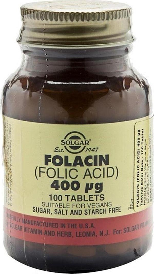 Folic Acid (Folacin) 400 Mcg 100 Tablet - Image 1