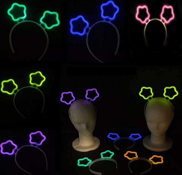 Glow Stick Karanlıkta Yanan Fosforlu Yıldız Taç 12 Adet - Image 1