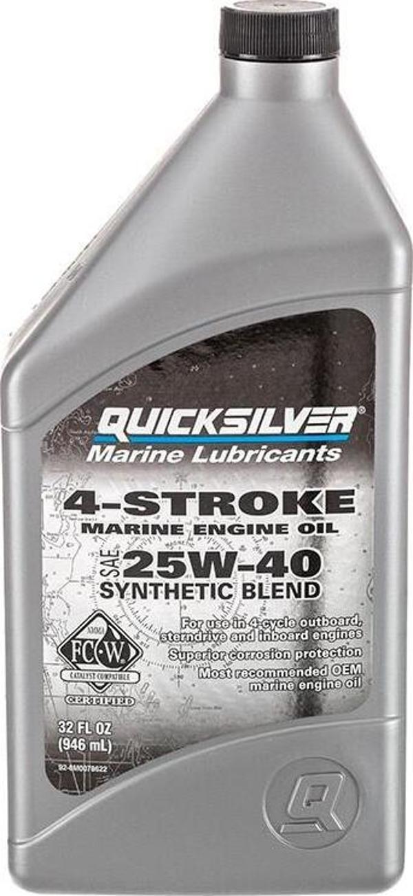 Quicksilver 25W-40 4 Zamanlı Sentetik Motor Yağı 1 Litre - Image 1