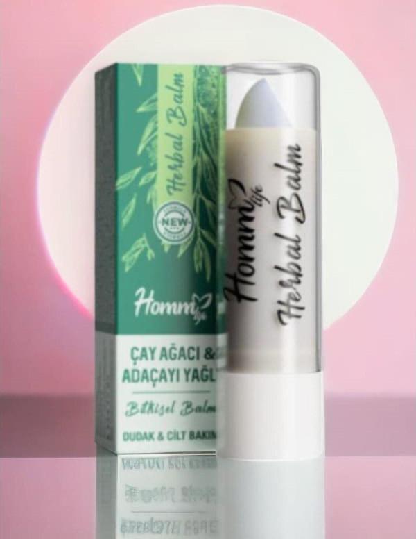 Homm Life Çay Ağacı Ve Adaçayı Yağlı Bitkisel Balm 5Ml - Image 1