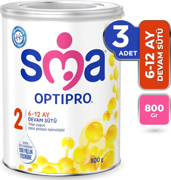 SMA Optipro 2 Bebek Maması 800 gr 3 Adet - Image 1