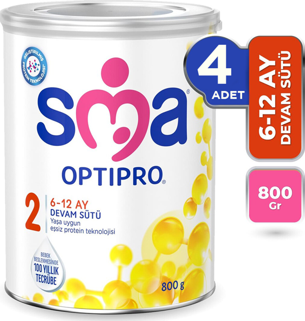 SMA Optipro 2 Bebek Maması 800 gr 4 Adet - Image 1