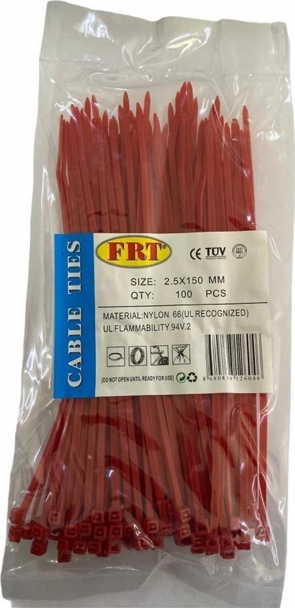FRT Kırmızı 2,5x150 Kablo Bağı - Image 1