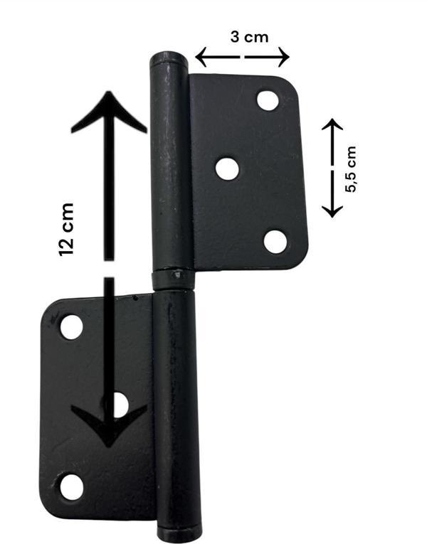 Ennalbur 12 cm Siyah Yönsüz Cerman Menteşe - Image 1