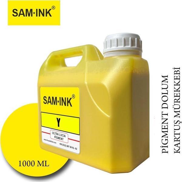 FEYİNK® SAMİNK Canon Lucia TM-TX Serisi Plotter Pigment Kartuş Dolum Mürekkebi PFI-310 PFI-710 Y (Yellow) -1000ml- - Image 1