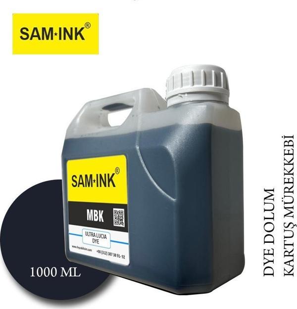 Feyink® Samink Canon Pro Serisi Plotter DYE Kartuş Dolum Mürekkebi PFI-1300 PFI-1700 MBK (Matt Black) -1000ml- - Image 1