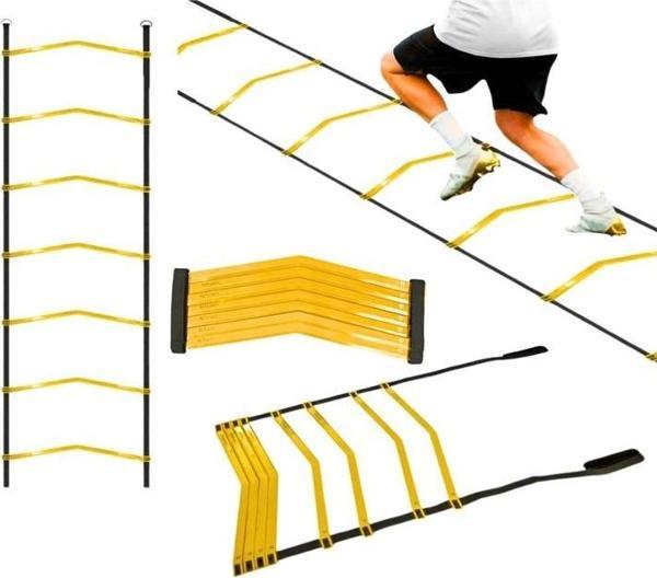 Rebuwo 3 Metre Antrenman Merdiveni 7 Çubuklu Ayarlanabilir Dayanıklı Esnek İdman Merdiveni - Image 1