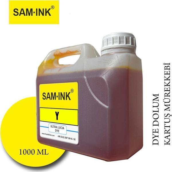 Feyink® SAMİNK Canon Pro Serisi Plotter DYE Kartuş Dolum Mürekkebi PFI-1300 PFI-1700 Y (Yellow) -1000ml- - Image 1