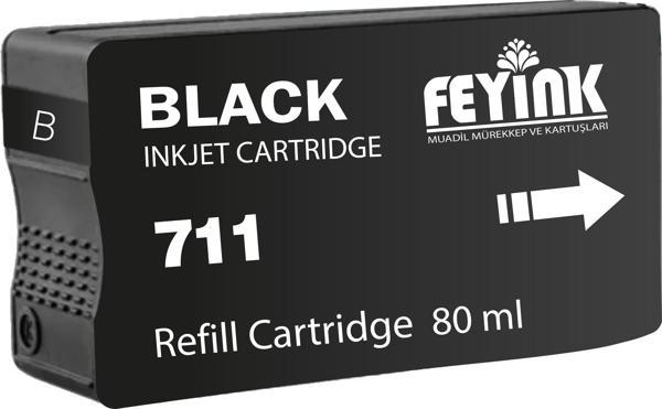 ® HP 711 Black (K) Orijinal Mürekkep Dolumlu Feyink Kartuş 300 ml Siyah - Image 1