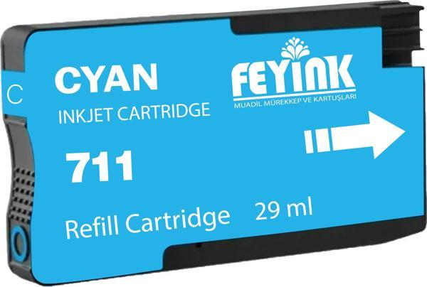 ® HP 711 Cyan (C) Orijinal Mürekkep Dolumlu Feyink Kartuş 300 ml Mavi - Image 1