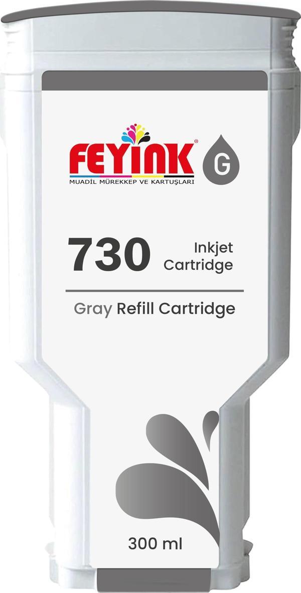 ® HP 730 Gray (G) Orijinal Mürekkep Dolumlu Feyink Kartuş 300 ml Gri - Image 1
