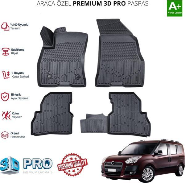 DOBLO ARACA ÖZEL 3D PASPAS 2010 2011 2012 2013 2014 2015 2016 2017 2018 2019 2020 2021 2022  - Image 1