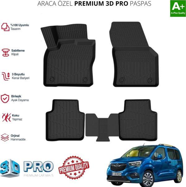 OPEL COMBO ARACA ÖZEL 3D PASPAS 2018 2019 2020 2021 2022 2023 2024  - Image 1