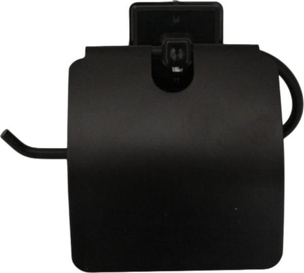 Siyah Kapaklı Tuvalet Kağıtlığı Wc Yapışkanlı Siyah Tuvalet Kağıtlığı - Image 1