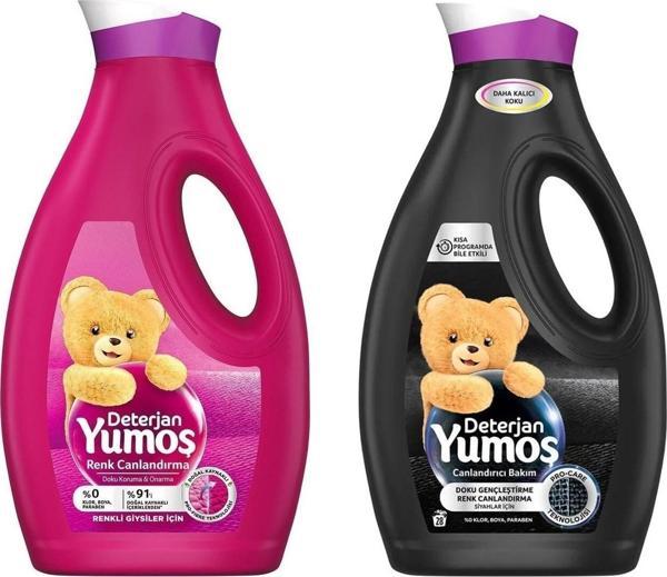 Yumoş Sıvı Çamaşır Deterjanı 1690 ml Renkliler ve Siyahlar 2 li - Image 1