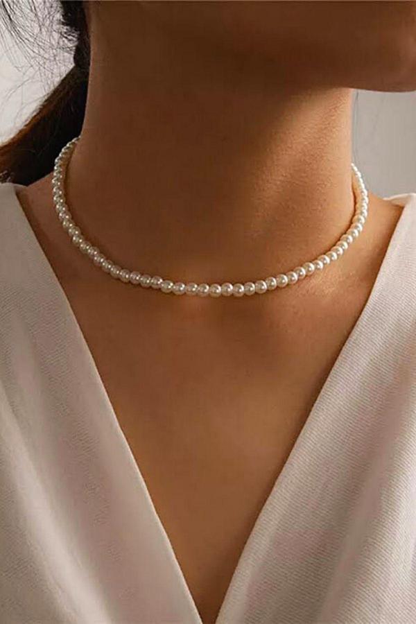 İNCE İNCİ CHOKER KOLYE - Image 1