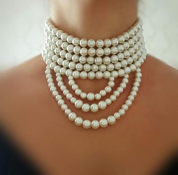 İNCİ CHOKER KOLYE - Image 1