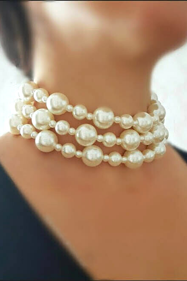 İNCİLİ ÇOKLU CHOKER KOLYE  - Image 1