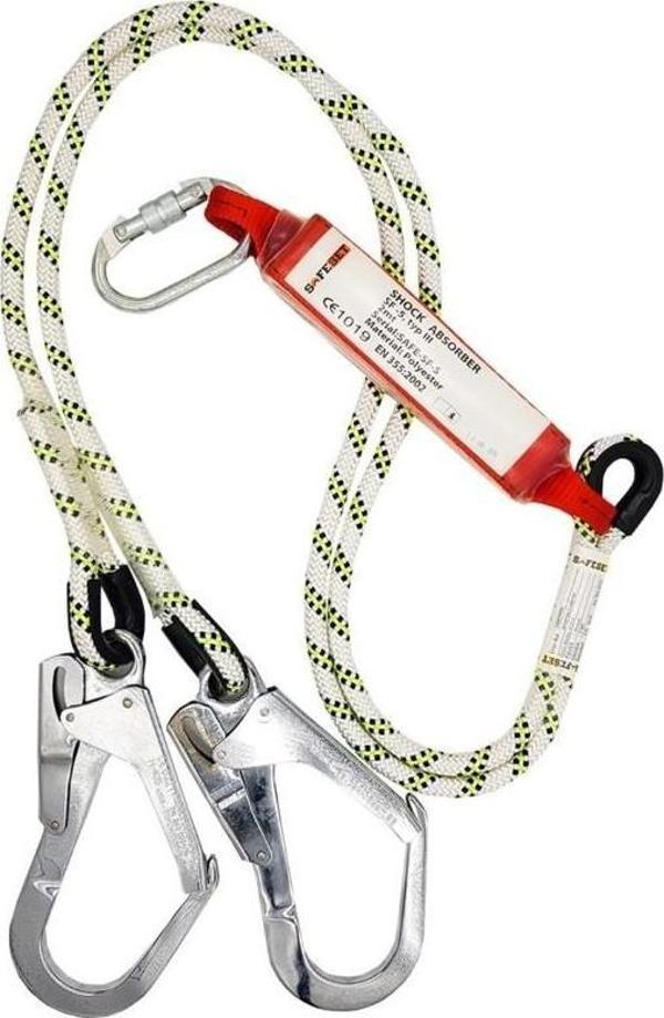 Ennalbur Çift Bacaklı Şok Emicili Lanyard Büyük Kancalı - Image 1
