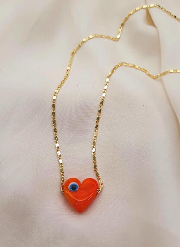 NAZAR KALPI EL YAPIMI MURANO CAM ZİNCİR KOLYE  - Image 1