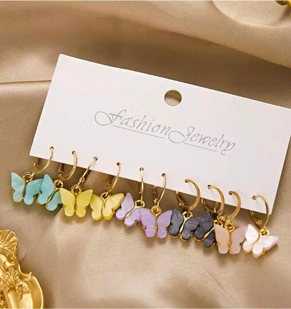 10 ADET KELEBEK KÜPE SET - Image 1