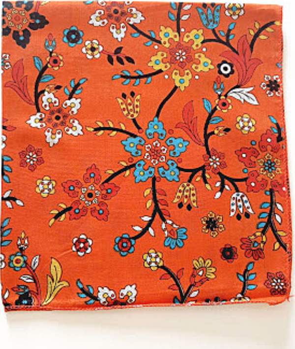 ETNİK DESENLİ BANDANA TURUNCU - Image 1
