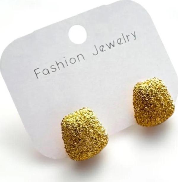 KUM DESESNLİ GOLD KÜPE 2 Cm. - Image 1