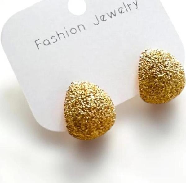 KUM DESESNLİ GOLD KÜPE 2 Cm. - Image 1