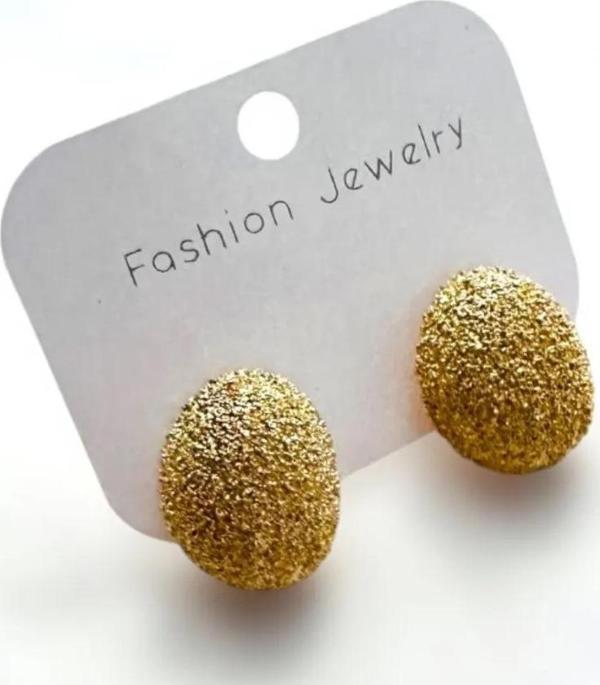 KUM DESESNLİ GOLD KÜPE 2 Cm. - Image 1