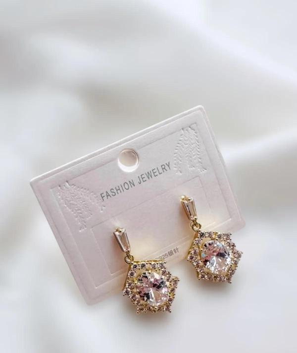 FULL ZİRKON ŞIK KÜPE 2 Cm. - Image 1