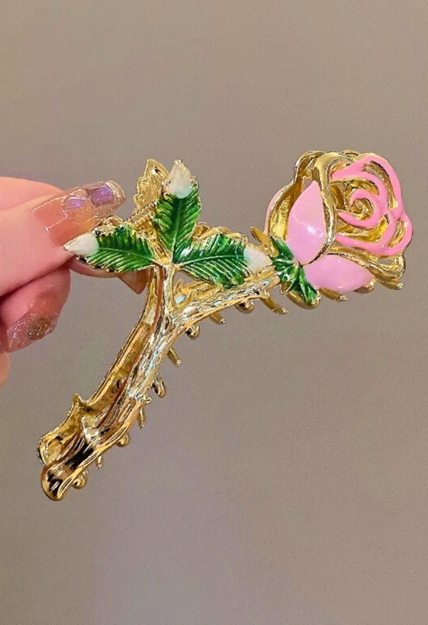PEMBE GÜL  METAL MANDAL TOKA  - Image 1
