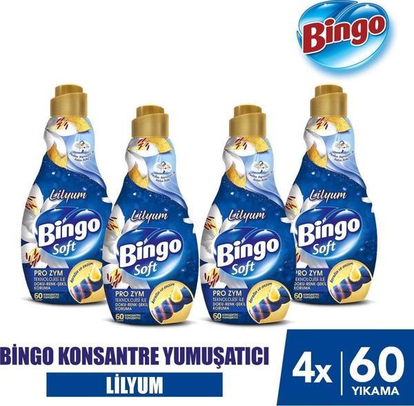 Bingo Konsantre Çamaşır Yumuşatıcısı Lilyum 1440 ml x 4 Adet - Image 1