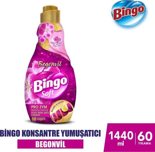 Bingo Soft Konsantre Çamaşır Yumuşatıcısı Begonvil 1440 ml x 6 Adet - Image 1