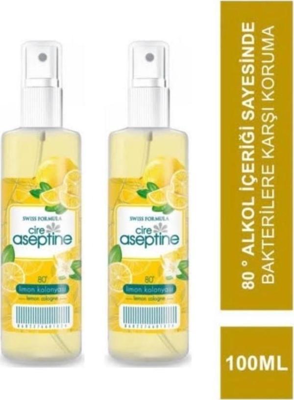 Cire Aseptine 2 Adet Limon Kolonyası 100 ml Sprey - Image 1