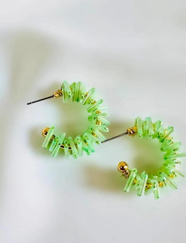 TASARIM BORU KRİSTAL HALKA KÜPE - Image 1