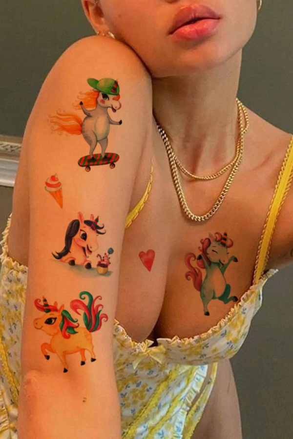 UNİCORN GEÇİCİ DÖVME TATTOO - Image 1
