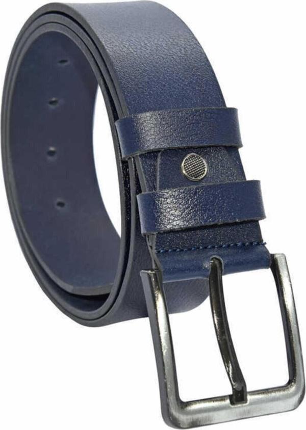 4.5 Cm. Spor Hakiki Deri Düz Model Kemer Lacivert - Image 1