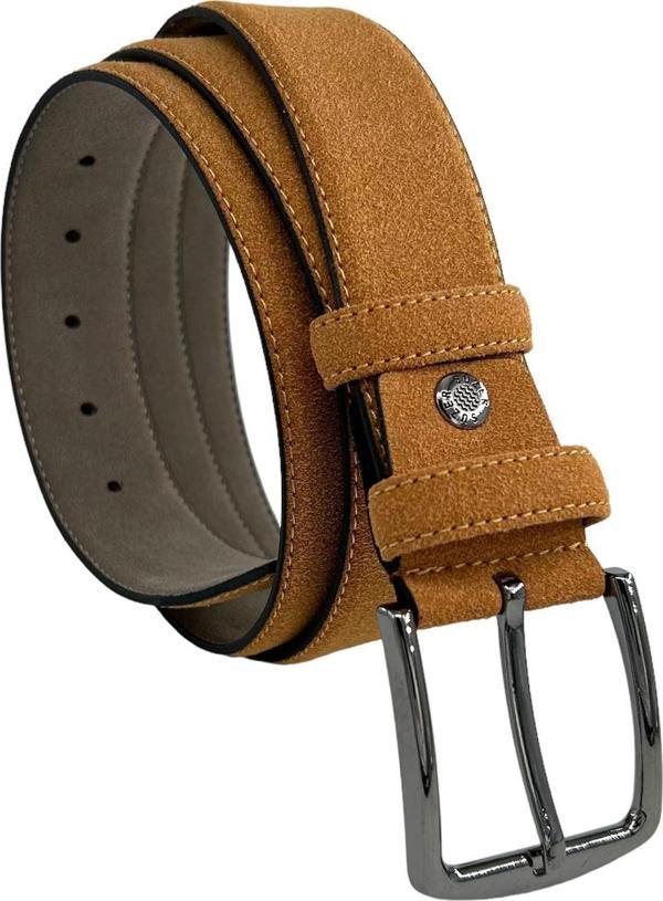 Taba Süet Suni Deri Dikişli 4 Cm.lik Klasik Kemer - 7400-811 - Image 1