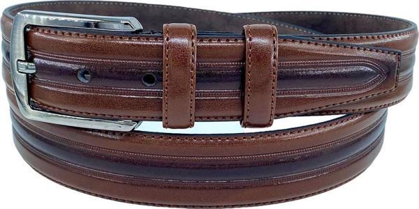 3.5 cm Klasik Suni Deri Lüks Kemer Kahverengi Desenli - Image 1