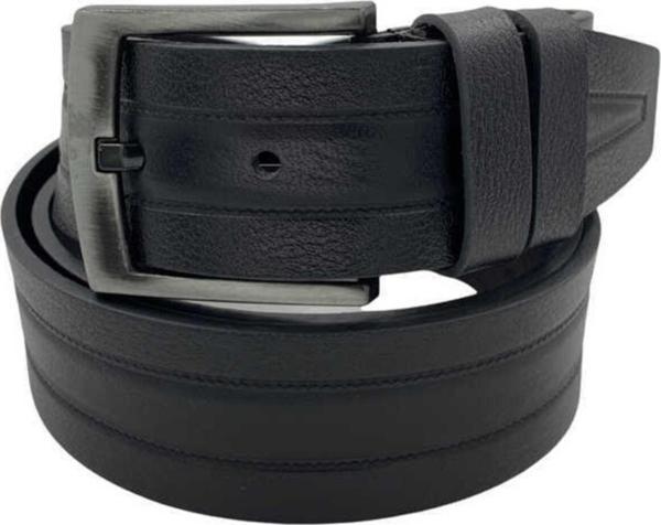 4.5 Cm. Spor Hakiki Deri Desenli Model Kemer Siyah - Image 1