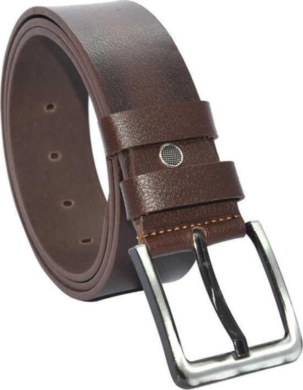 Kahverengi Hakiki Deri Düz Renk 4.5 Cm.lik Spor Kemer - Tek Katmanlı Manda Derisi - 509-düz-21sb - Image 1