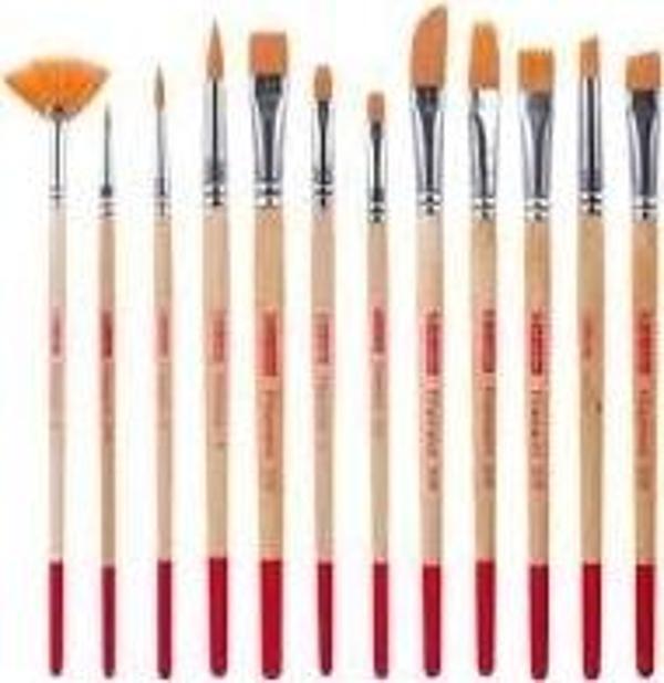 Art Creation Sentetik Sulu Boya Fırça Seti 12li - Image 1