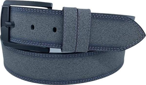 4.5 cm. Spor Suni Deri Çift Dikişli Model Erkek Kemer Gri - Image 1