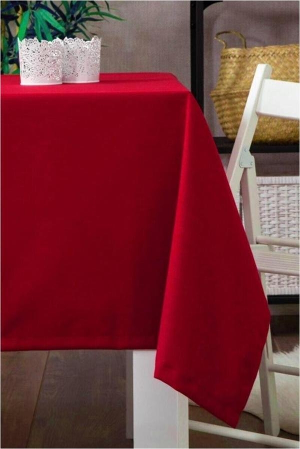 Bursa Çeyiz Leke Tutmaz Dertsiz Masa Örtüsü Kırmızı 130 X 130 Cm - Image 1