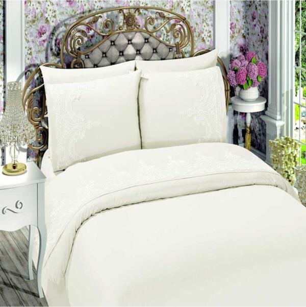 Belloo Home Sultan Nevresim Takımı Çift Kişilik Fransız Güpürlü - Image 1