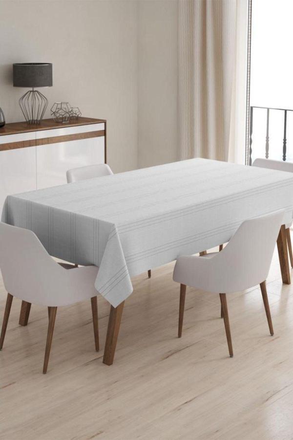 Home Pandora Keten Kumaş Çizgi Masa Örtüsü - Image 1