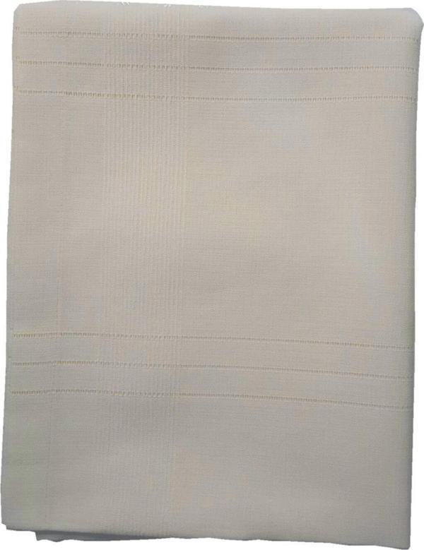 Taşan Tekstil Keten Kumaş Çizgili Masa Örtüsü - Krem - Image 1
