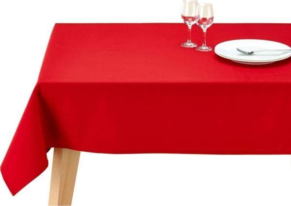 Bursa Çeyiz Düz Kırmızı Renkli Dertsiz Masa Örtüsü 150 X 220 Cm - Image 1