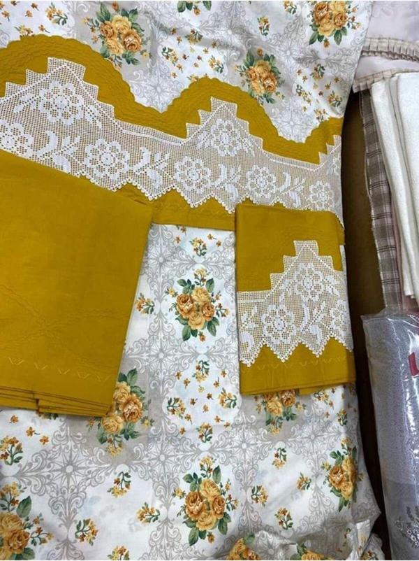 Bursa Çeyiz Elişi Dantelli Nevresim Takımı Çarşafı Dantelsiz - Image 1